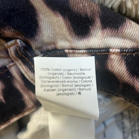 Ganni 100% Cotton Leopard Print Denim Skirt - Picture 10 of 11